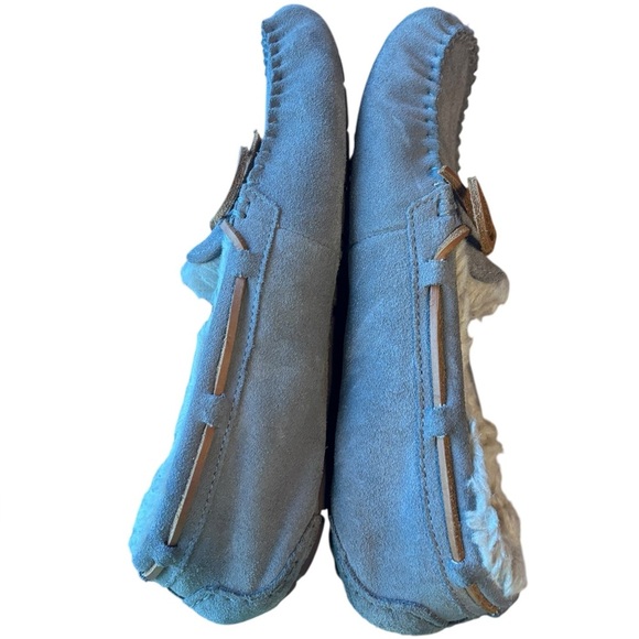 NWOB UGG Dakota Pewter Suede Fur Slippers Women's Size 10 - Excellent Condition - Picture 6 of 7